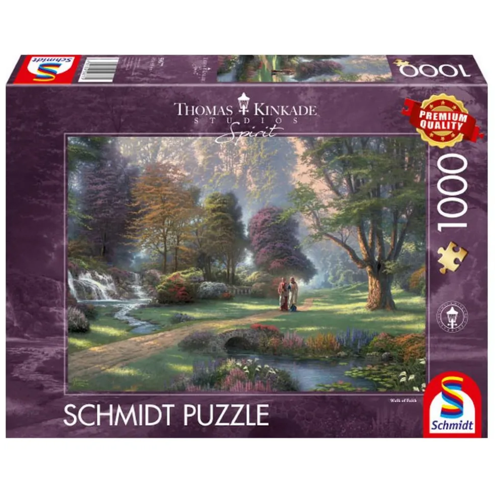 Puzzle 1000 pièces : Chemin de foi - Spirit, Thomas Kinkade - Schmidt