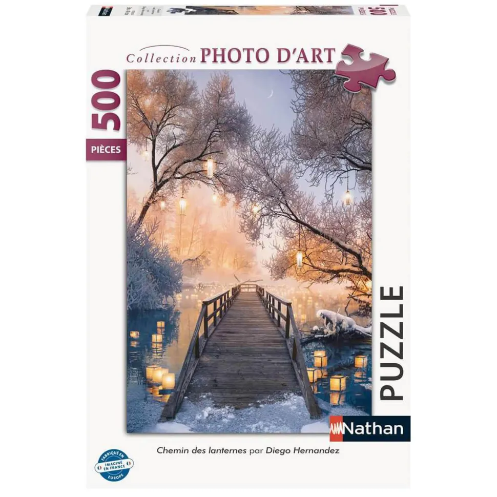 Puzzle 500 pièces : Chemin des lanternes, Diego Hernandez - Nathan