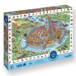 Puzzle 100 pièces - Cherche et trouve : Le Château Fort - Sentosphère