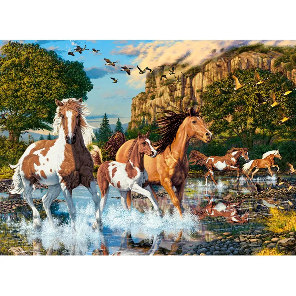 Puzzle 1000 pièces : Chevaux au Pays des Merveilles - Castorland