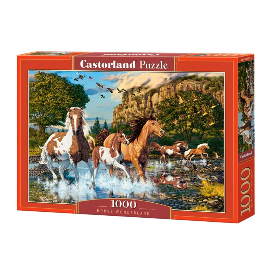 Puzzle 1000 pièces : Chevaux au Pays des Merveilles - Castorland