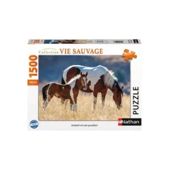 Puzzle 1500 pièces : Chevaux Dans La Forêt - Nathan