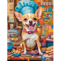 Puzzle 70 pièces : chien Chef cuisiner - Castorland