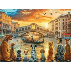 Puzzle 1000 pièces : Chiens à Venise - Trefl