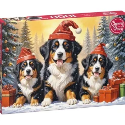 Puzzle 1000 pièces : Chiots des fêtes - CherryPazzi