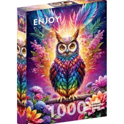 Puzzle 1000 Pièces : Chouette Néon - EnjoyPuzzle