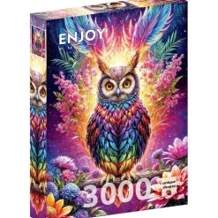 Puzzle 3000 pièces : Chouette Néon - EnjoyPuzzle