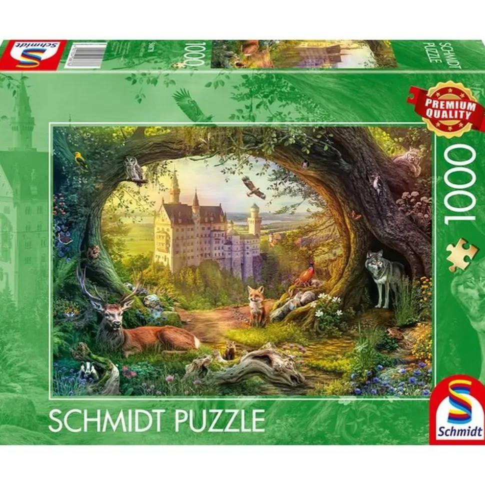 Puzzle 1000 pièces : Château de conte de fées dans la forêt - Schmidt