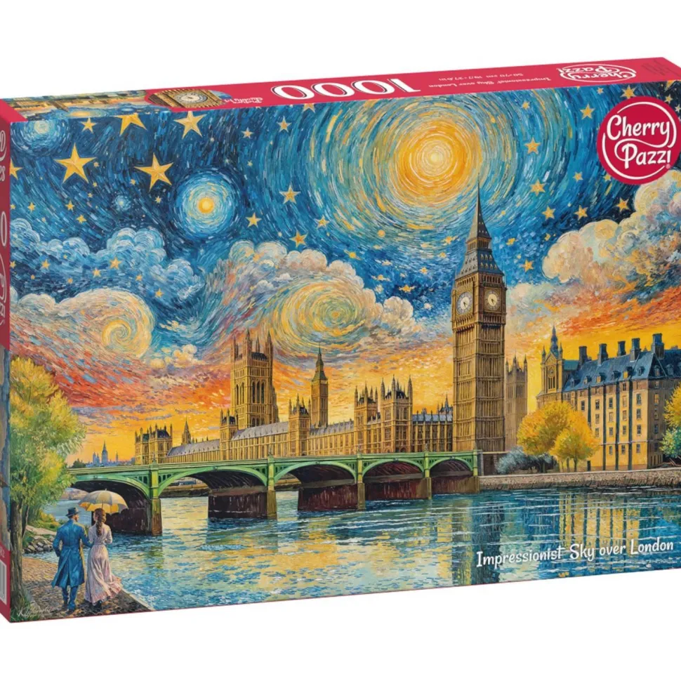 Puzzle 1000 pièces : Ciel impressionniste au-dessus de Londres - CherryPazzi