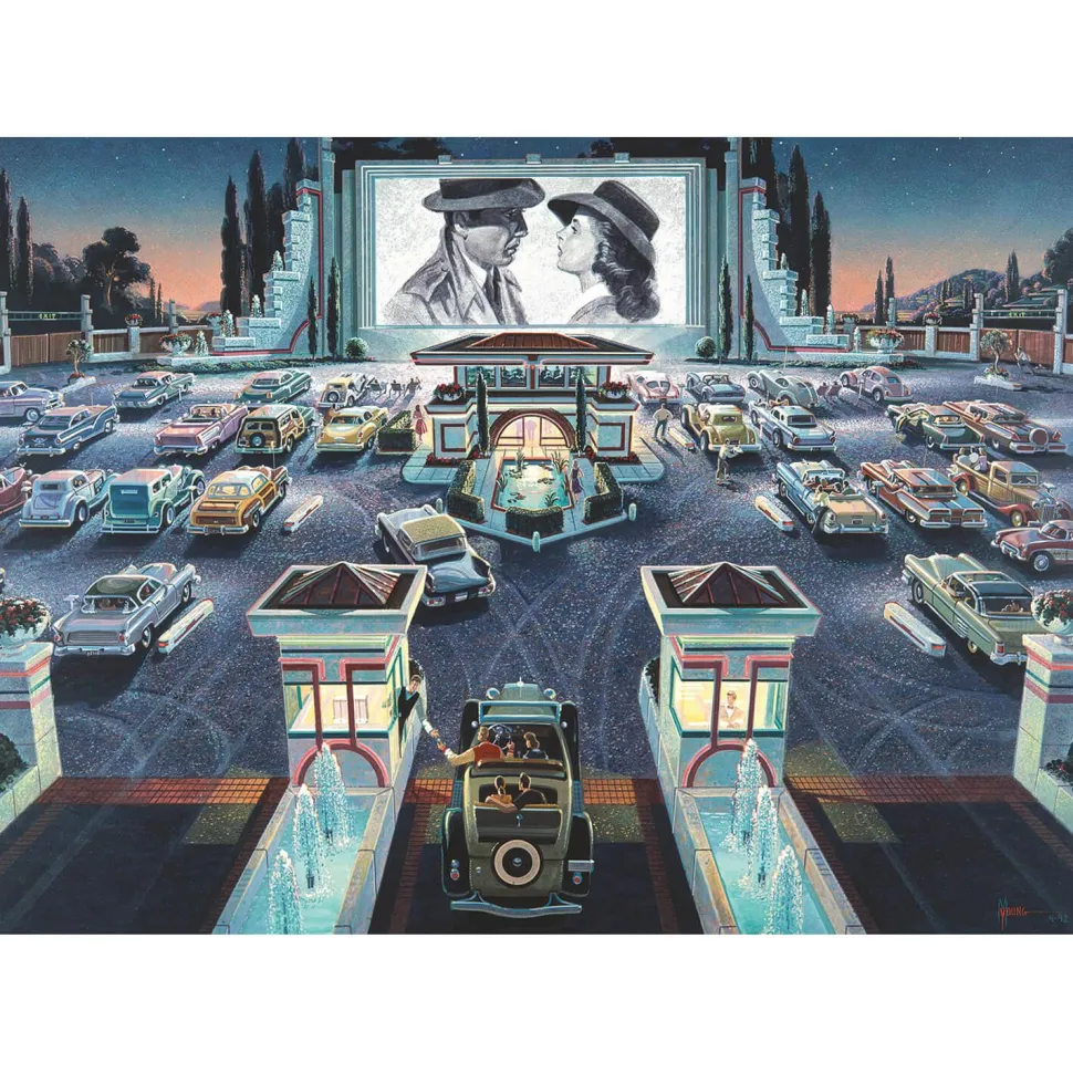 Puzzle 1000 pièces : Cinéma en plein air - Art Puzzle