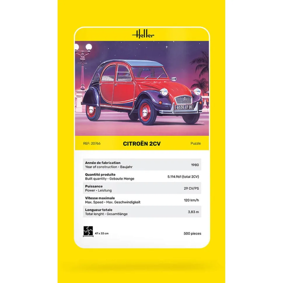 Puzzle 500 pièces : Citroen 2Cv - Heller