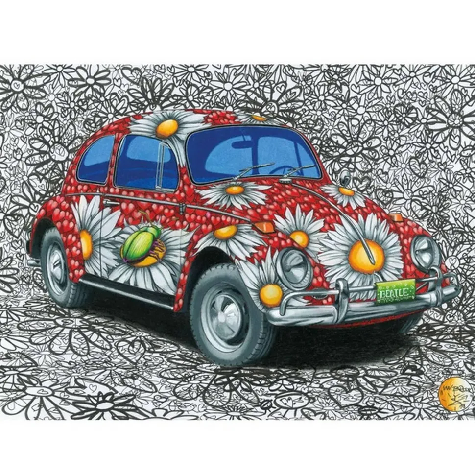 Puzzle 500 pièces : Coccinelle VW peinte - Dino