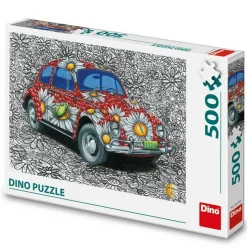 Puzzle 500 pièces : Coccinelle VW peinte - Dino