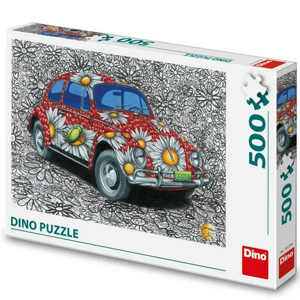 Puzzle 500 pièces : Coccinelle VW peinte - Dino