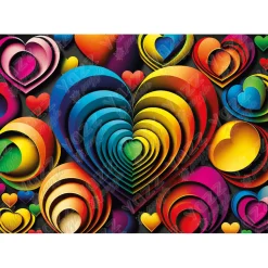 Puzzle 1000 pièces : Coeur coloré - Yazz puzzle