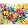 Puzzle 1000 pièces : Coeur de fleurs - Yazz puzzle