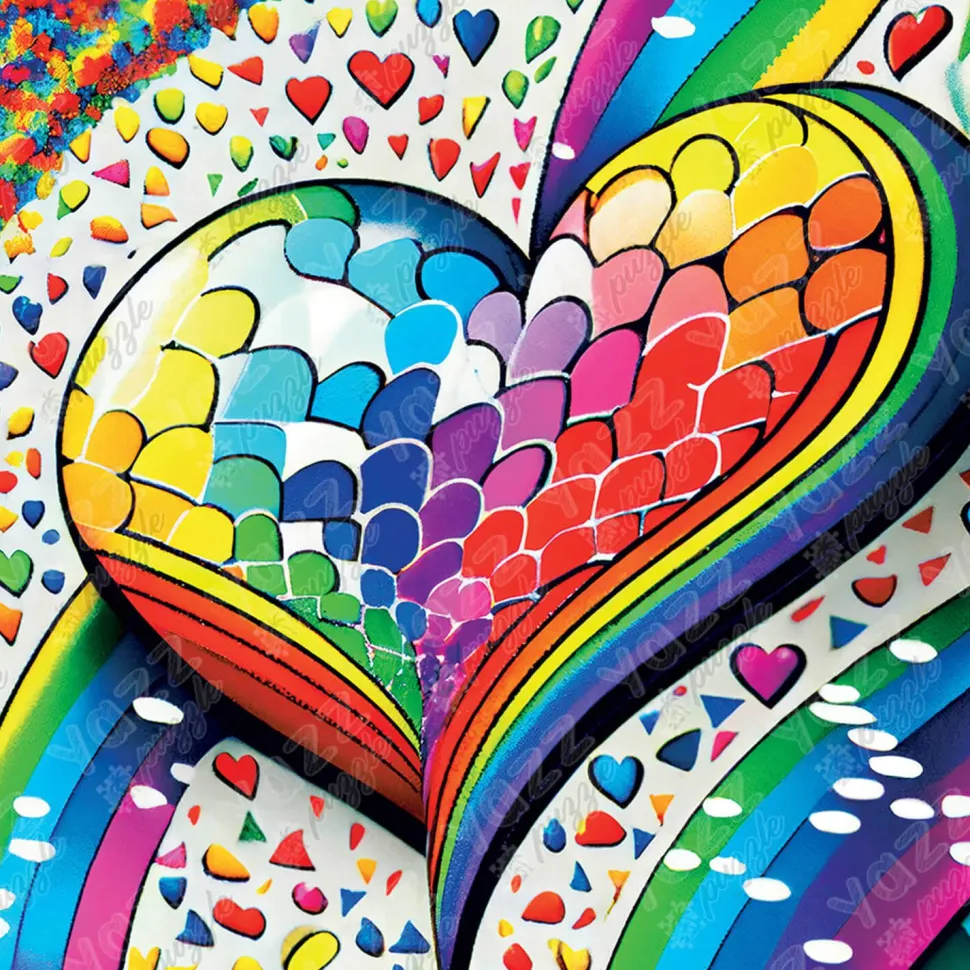 Puzzle 1023 pièces : Coeur de mosaïque - Yazz puzzle