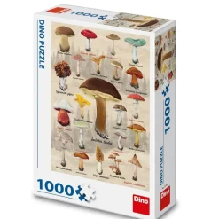Puzzle 1000 pièces : Collage champignons - Dino