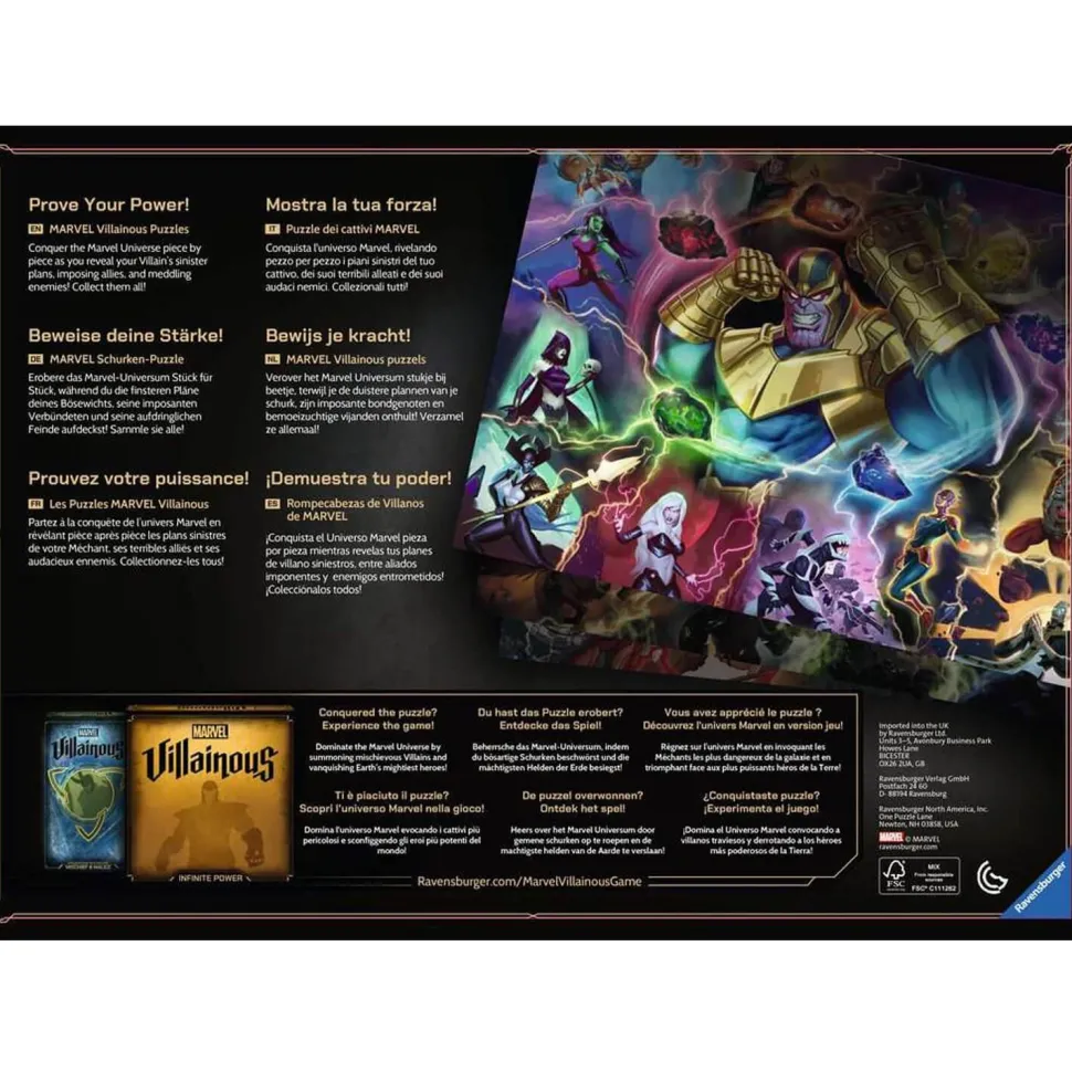 Puzzle 1000 pièces : Collection Marvel Villainous : Thanos - Ravensburger