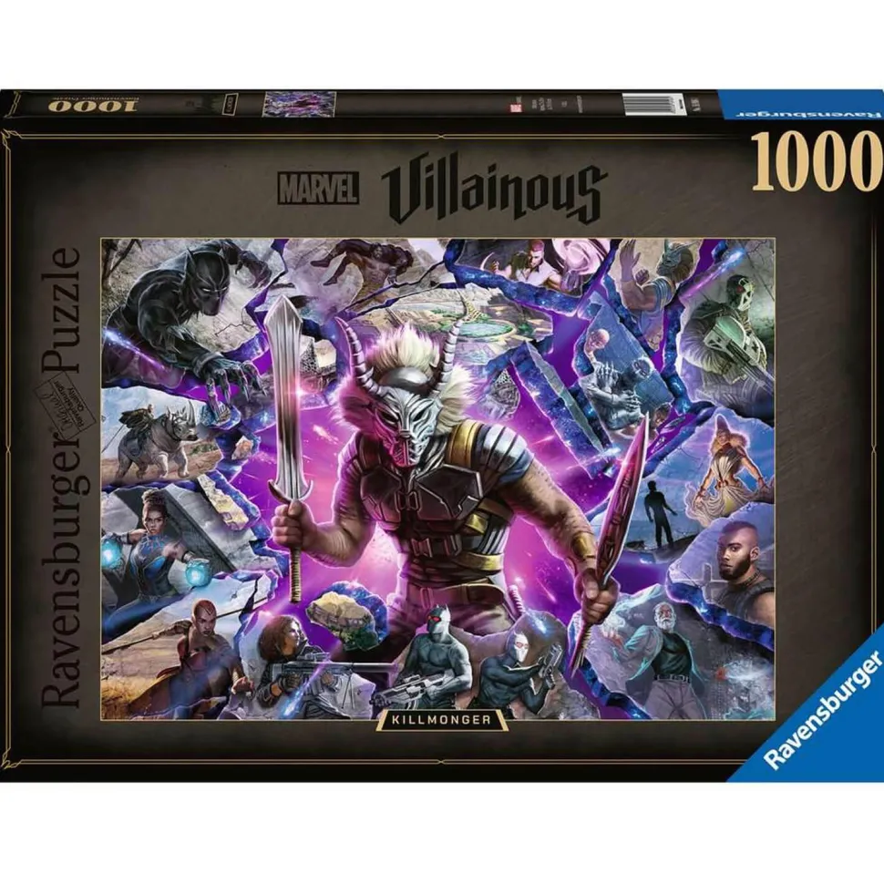 Puzzle 1000 pièces : Collection Marvel Villainous : Killmonger - Ravensburger