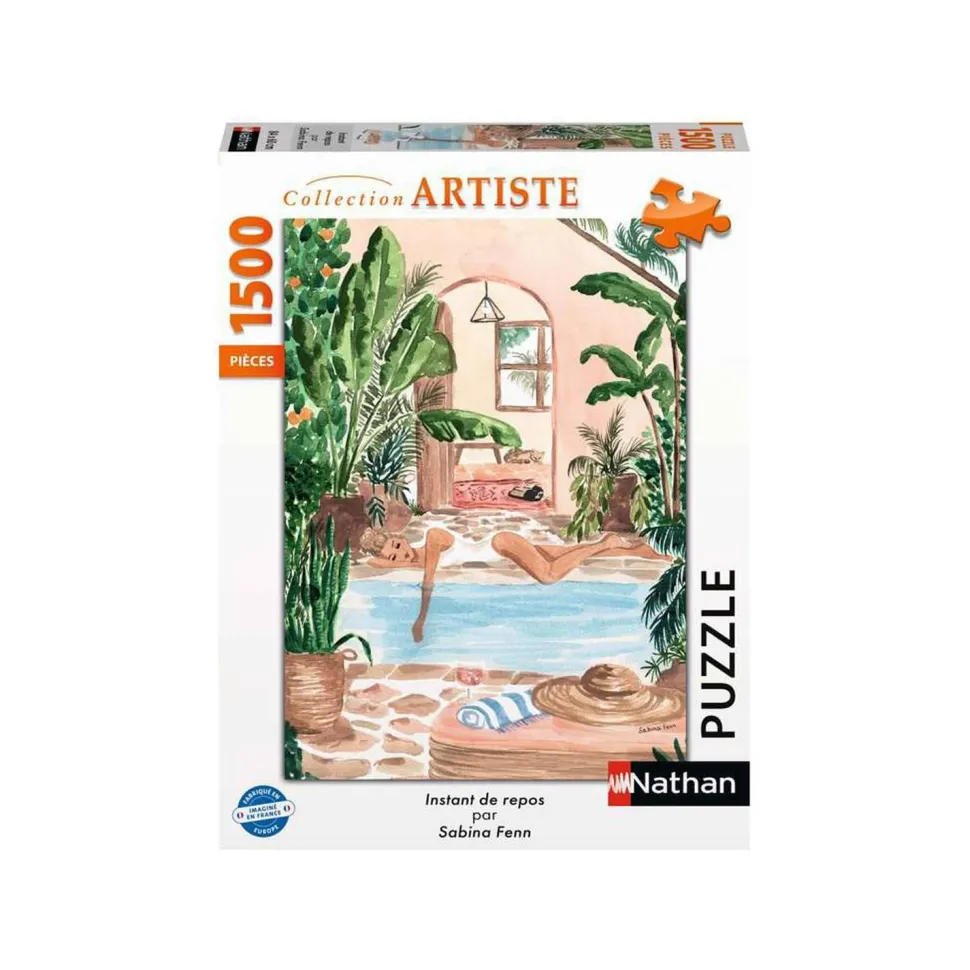 Puzzle 1500 pièces : Collection Artiste - Instant de repos - Nathan