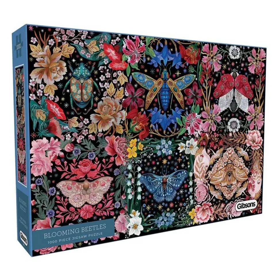 Puzzle 1000 pièces : Coléoptères en fleurs - Gibsons