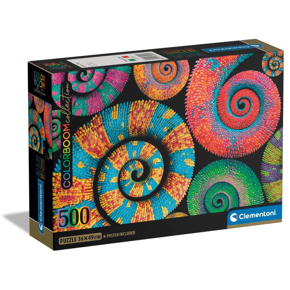 Puzzle 500 pièces : Colorboom Curly Tails - Clementoni