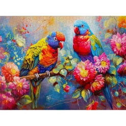Puzzle 1000 pièces : Compagnons tropicaux - EnjoyPuzzle