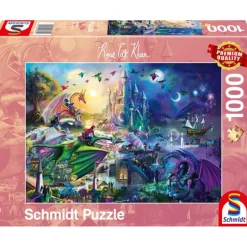 Puzzle 1000 pièces : Compétition nocturne de dragons - Schmidt