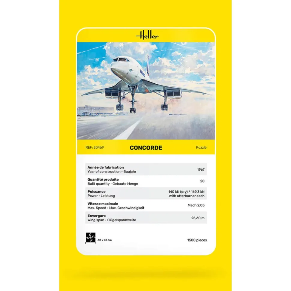 Puzzle 1500 pièces : Concorde - Heller