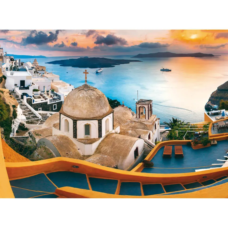 Puzzle 1000 pièces : Conte de fée à Santorin - Trefl