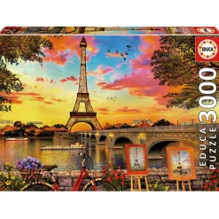 Puzzle 3000 pièces : Coucher de soleil à Paris - Educa