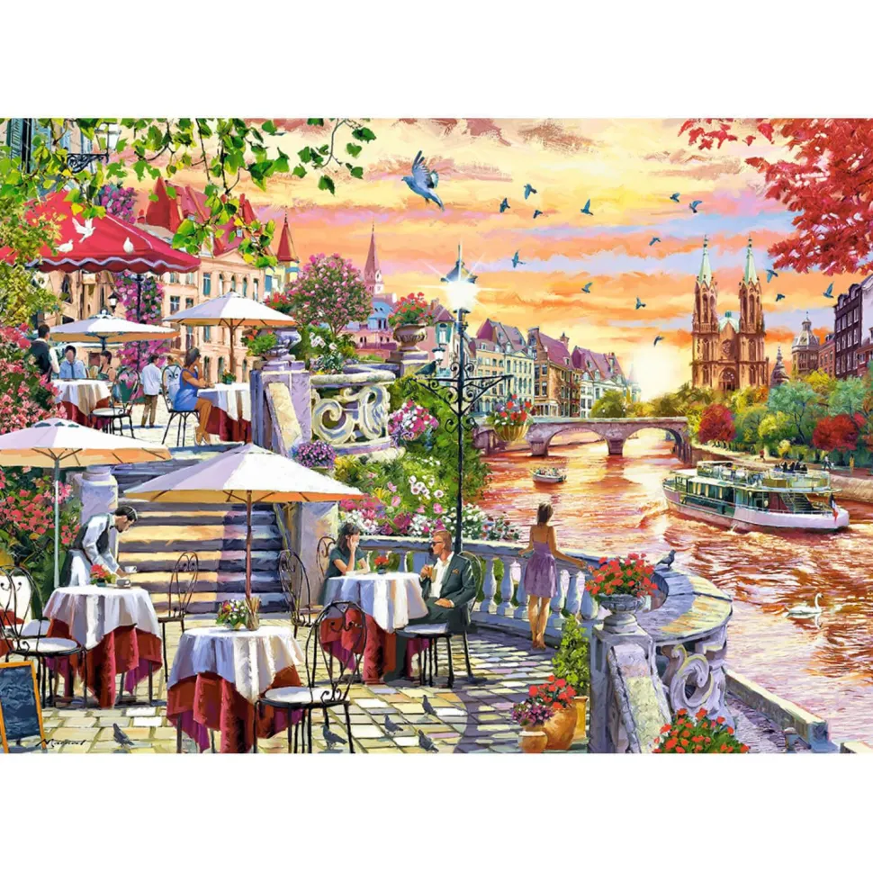 Puzzle 1000 pièces : Coucher de soleil romantique sur la ville - Castorland