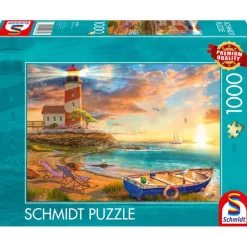 Puzzle 1000 pièces : Coucher de soleil à Lighthouse Bay - Schmidt