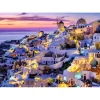 Puzzle 1500 pièces : Coucher de soleil sur Santorin - Nathan