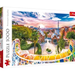 Puzzle 1000 pièces : Coucher de soleil sur Barcelone, Espagne - Trefl