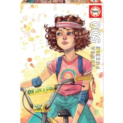 Puzzle 500 pièces : Cours comme une fille - Educa