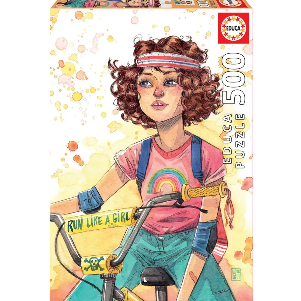 Puzzle 500 pièces : Cours comme une fille - Educa