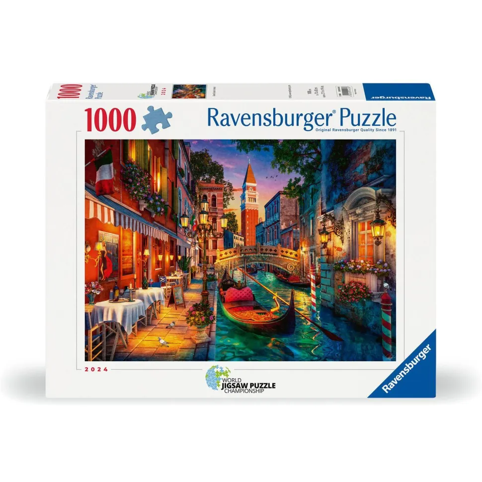 Puzzle 1000 pièces : Croisière sur les canaux à Venise - Ravensburger