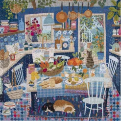 Puzzle 1000 pièces : Cuisine bleue - Eeboo