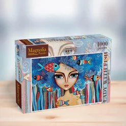 Puzzle 1000 pièces : Dame au poisson - Édition Spéciale Romi Lerda - Magnolia