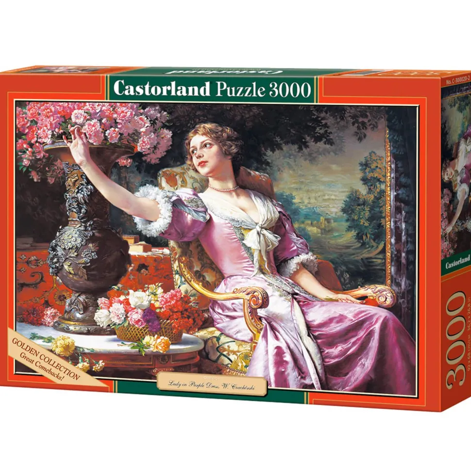 Puzzle 3000 pièces : Dame en robe violette, W Czachorski - Castorland