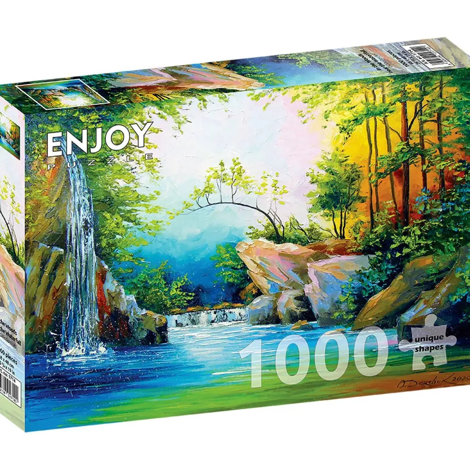 Puzzle 1000 Pièces : Dans les bois Près de la cascade - EnjoyPuzzle
