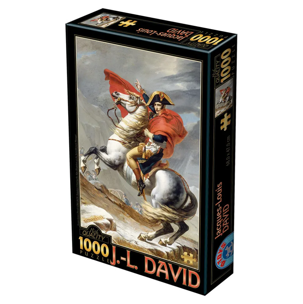 Puzzle 1000 pièces : David : Bonaparte franchissant le Grand-Saint-Bernard - DToys