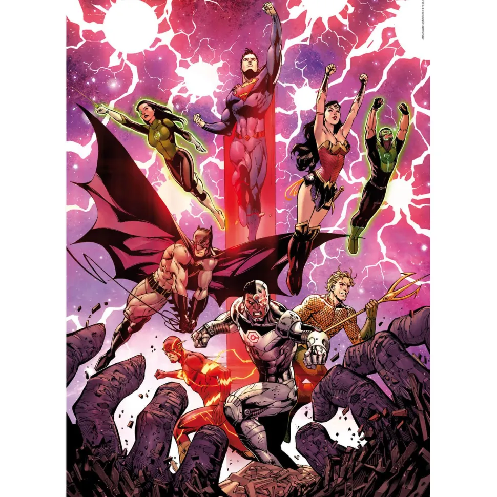 Puzzle 1000 pièces : DC Comics - Justice League - Clementoni