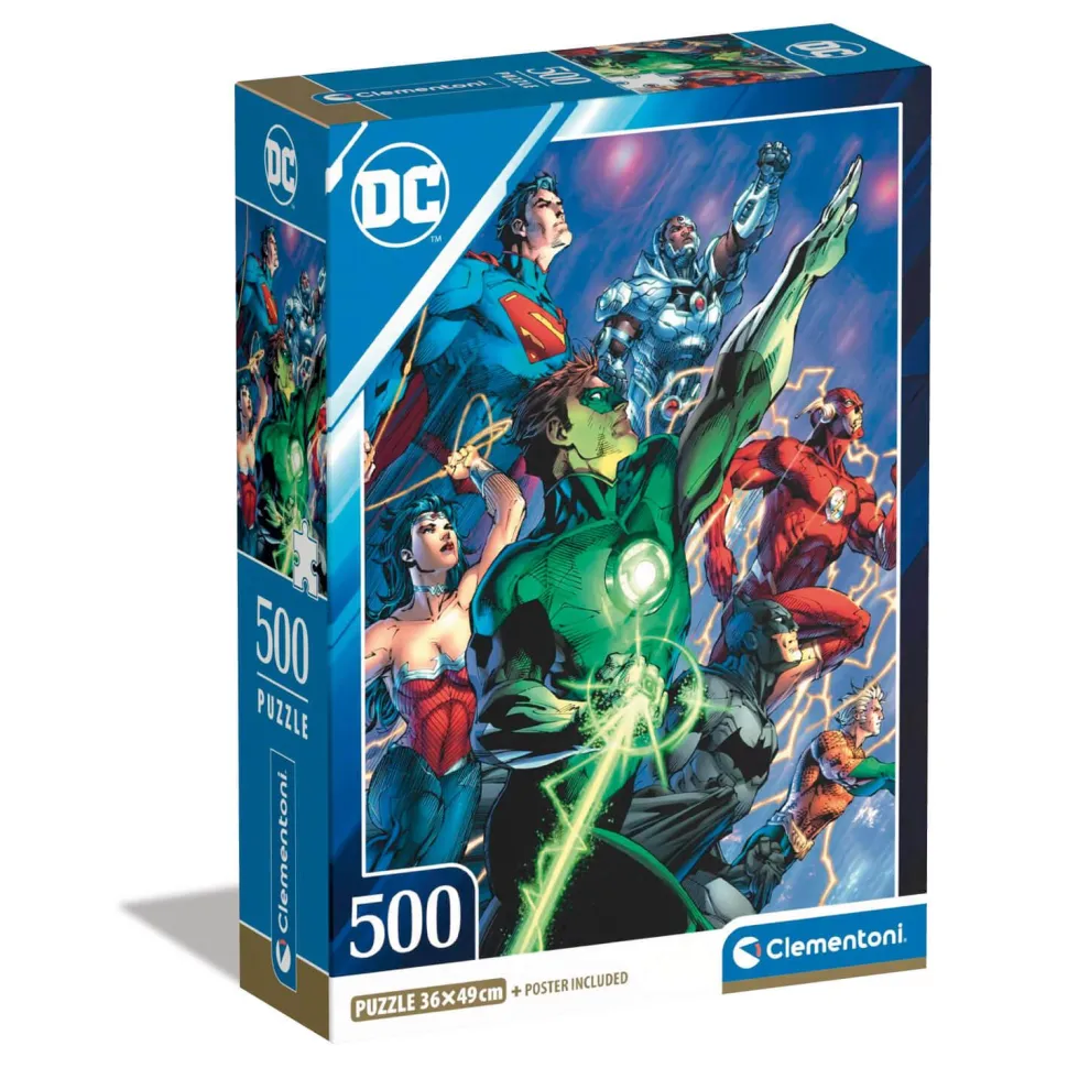Puzzle 500 pièces : DC Comics - Justice League - Clementoni