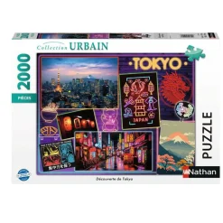 Puzzle 2000 pièces : Découverte de Tokyo - Nathan