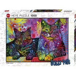 Puzzle 1000 pièces : Devoted 2 cats - Heye