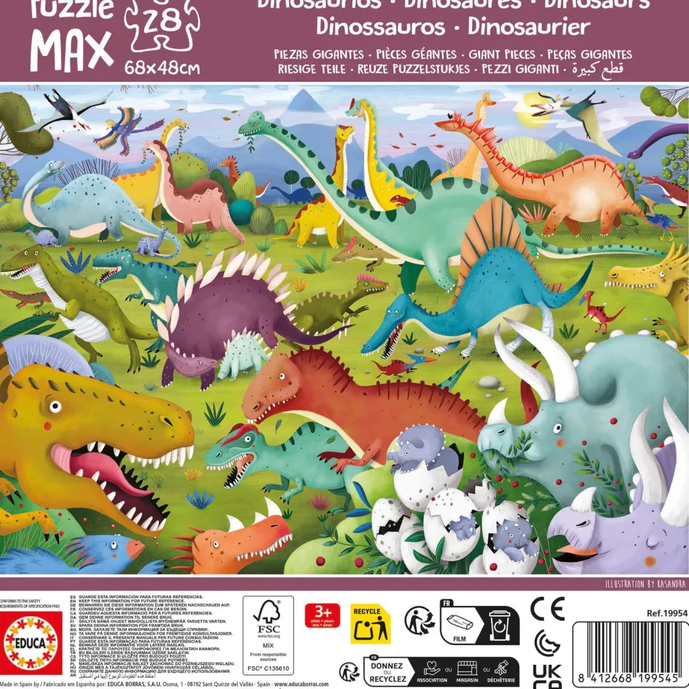 Puzzle 28 pièces : Dinosaures - Educa