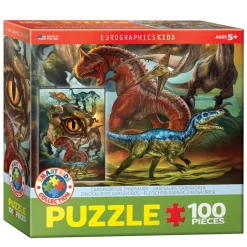 Puzzle 100 pièces : Dinosaures carnivores - Eurographics